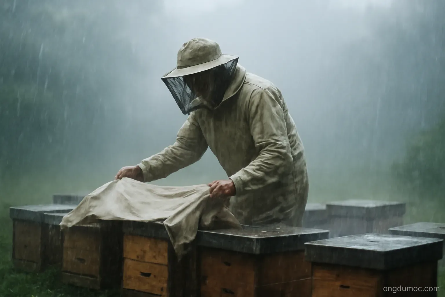 Ong dú bị stress ánh sáng mùa mưa Tà Đùng: nhận biết và điều chỉnh môi trường